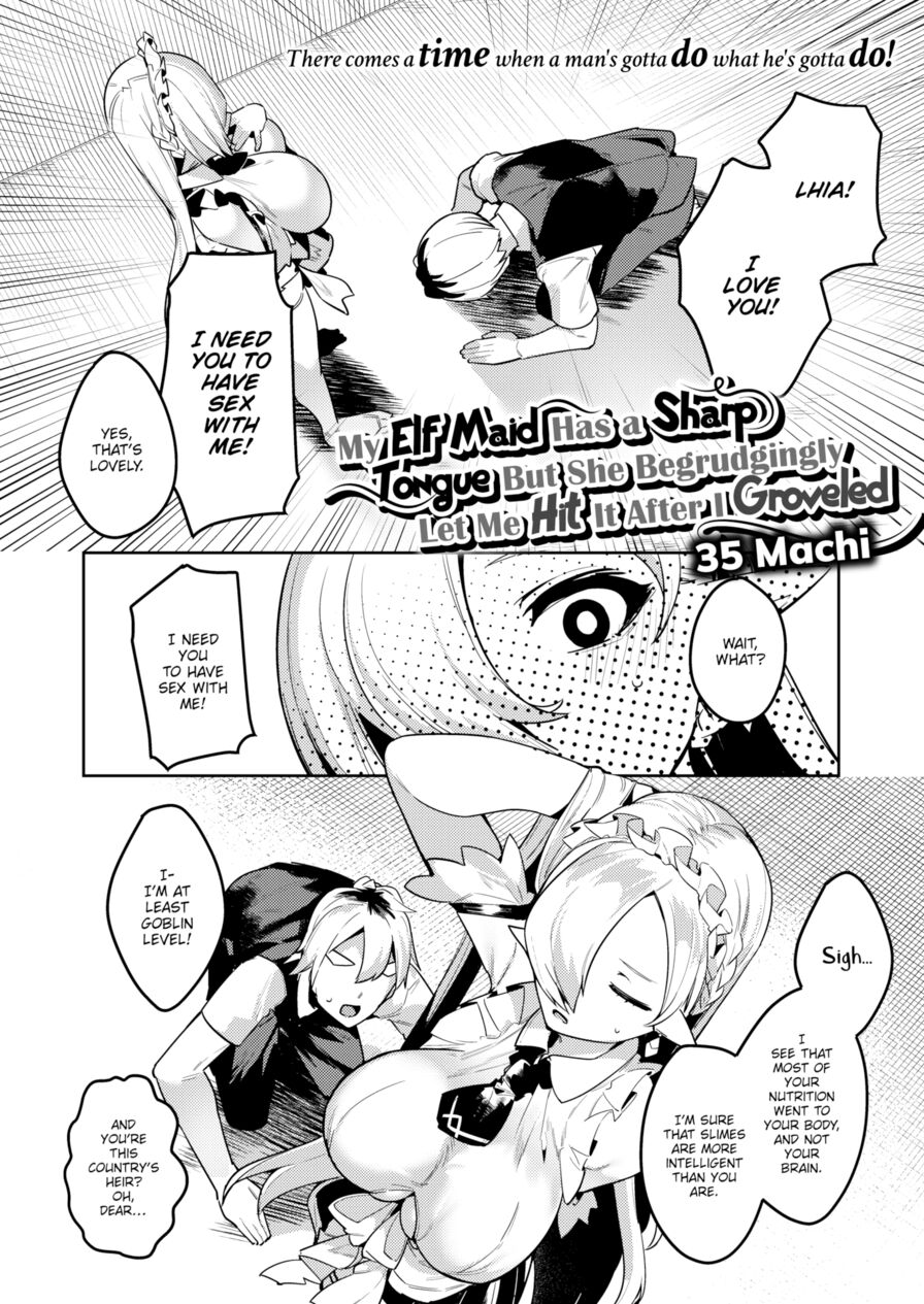 [35 Machi] My Elf Maid Has a Sharp Tongue But She Begrudgingly Let Me Hit It After I Groveled (Isekairakuten Vol.30)